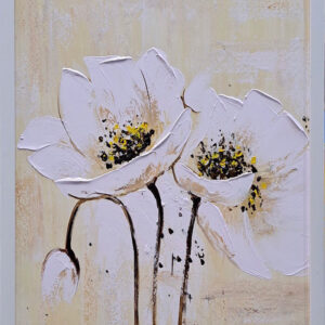 Tranh đôi bông hoa trắng VH017
