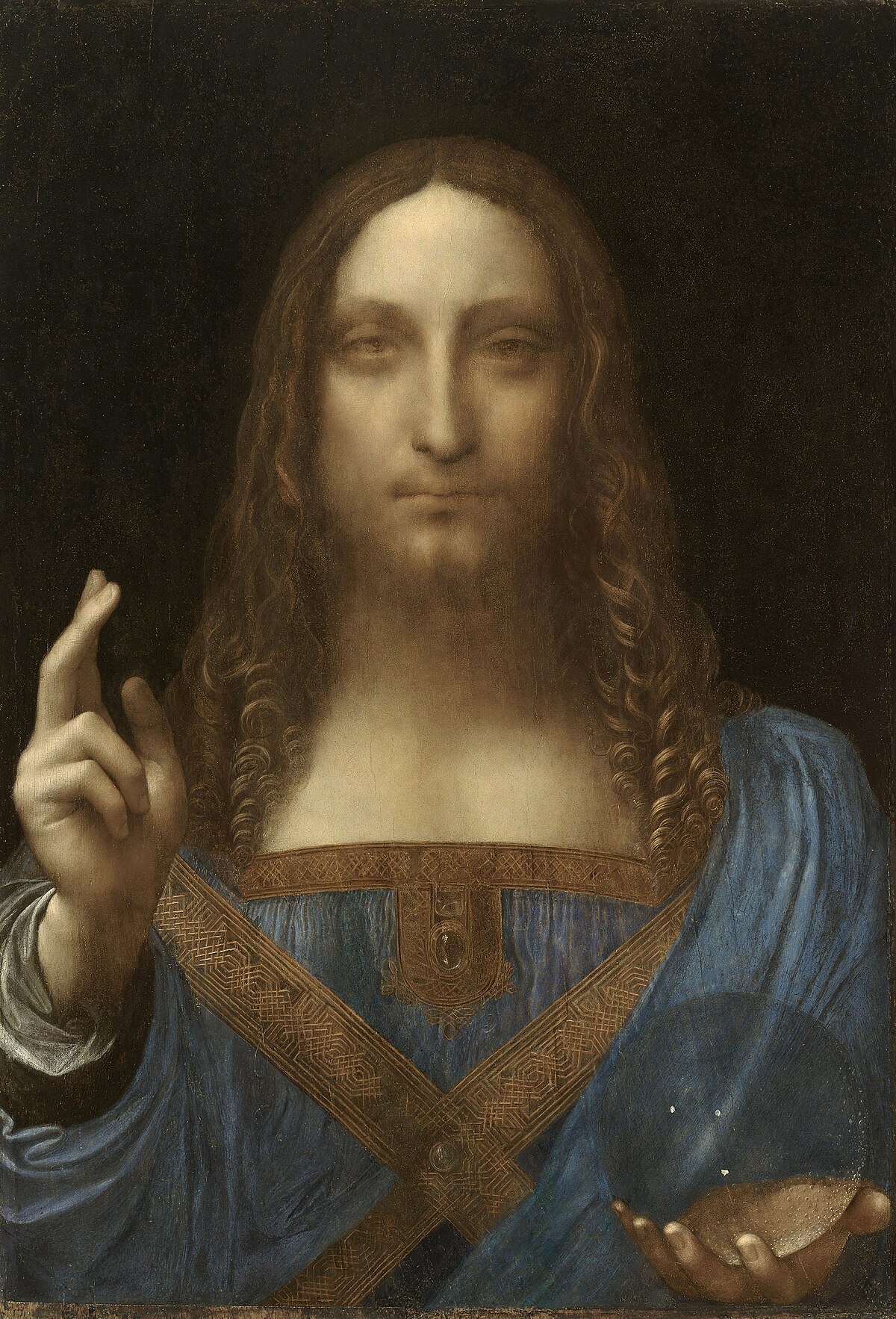 bức tranh Salvator Mundi của leonardo da vinci làm tranh treo phòng khách cho giới quý tộc Châu Âu