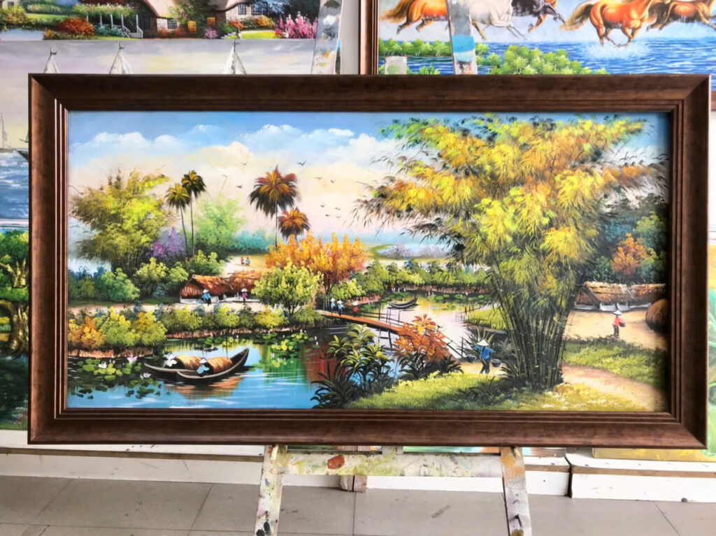 Ngôi làng nhỏ được tạo nên từ tranh treo tường