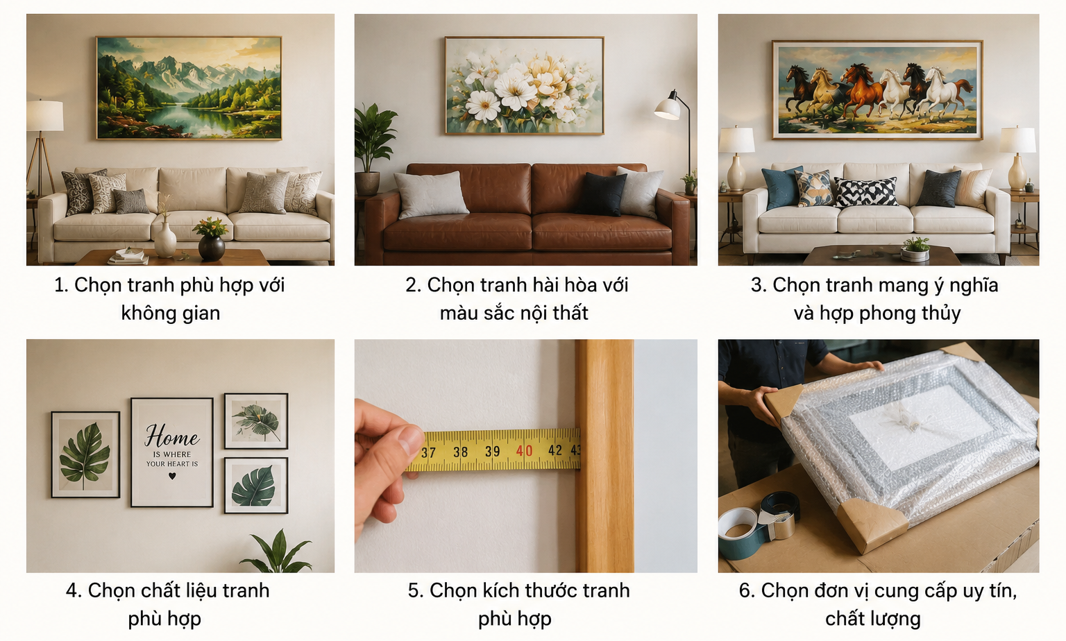 Nguyên tắc khi chọn tranh 